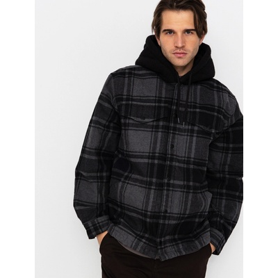 Vans Piedmont Hooded Plaid Shacket black/asphalt heather