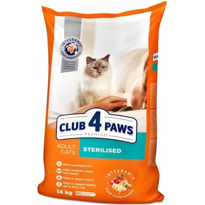 CLUB 4 PAWS Premium Sterilised For adult Sterilised cats 14 kg