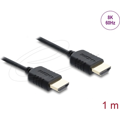 Delock Коаксиален високоскоростен HDMI кабел 8K 60 Hz 48 Gbps с оплетена обвивка 1 м