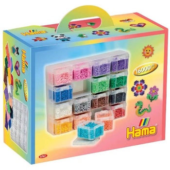 Image 1 of Hama Beads Large Storage Box & Midi Beads & 16 Compartments
