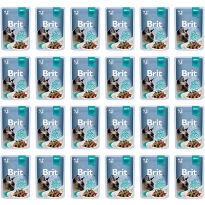 Brit Premium Cat Fillets in Gravy v s hovädzím mäsom 24 x 85 g