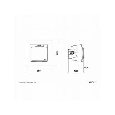MINI splash-proof socket mechanism with grounding 2P+Z (smoke flap, current path shields) sage 61MGPB-1zdp