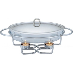 KingHoff Съд за топло сервиране Kinghoff KH 1411, 3 л, стъкло, инокс (KH 1411)