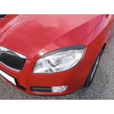 Kryty svetlometov Milotec mračítka ABS čierny Škoda Roomster, Fabia II