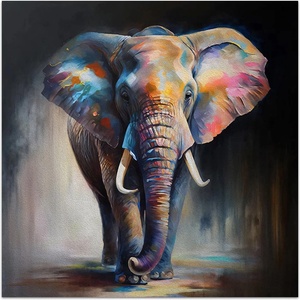 TopMebel " Colorful Elephant" TopMebel картина на платно дигитален печат 100x100x3cm