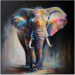 TopMebel " Colorful Elephant" TopMebel картина на платно дигитален печат 100x100x3cm