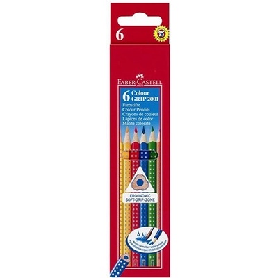 Faber-Castell Цветни моливи FABER-CASTELL Grip триъгълни 6 броя 112406 (112406)