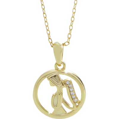 JSB Bijoux Anděl v kruhu s kubickými zirkony pozlacený 92300436g-cr (Ag925/1000, 2,5 g)