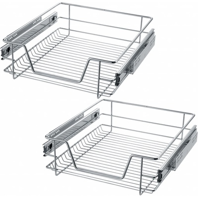 Tectake 403440 teleskopická zásuvka do kuchyně / ložnice 50 cm 2 ks