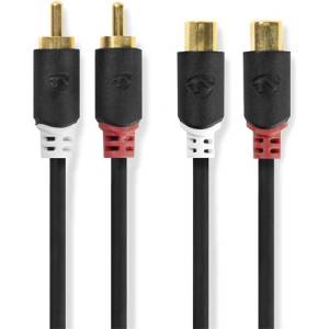 Nedis CABW24205AT20 RCA удължител 2x RCA щепсел - 2x RCA гнездо, 2 м (CABW24205AT20)