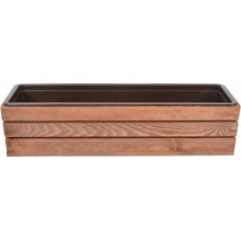 Rojaplast Truhlík MODERN 61 cm - s plastovým květináčem, hnědá