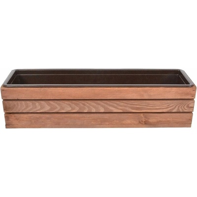 Rojaplast Truhlík MODERN 61 cm - s plastovým květináčem, hnědá