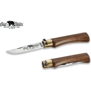 ANTONINI oldbear 9306/21_ln / Джобно ножче с острие от въглеродна стомана и дръжка от американски орех - кафяво 90 мм (aec0034)