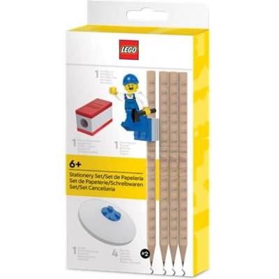 LEGO® Комплект графитни моливи, hb, с острилка, гума, минифигура, lego (53708)