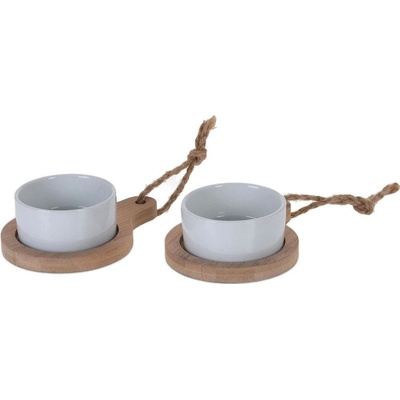 Excellent Houseware Porcelánová servírovacia miska Bamboo 30x10x6 cm 2ks