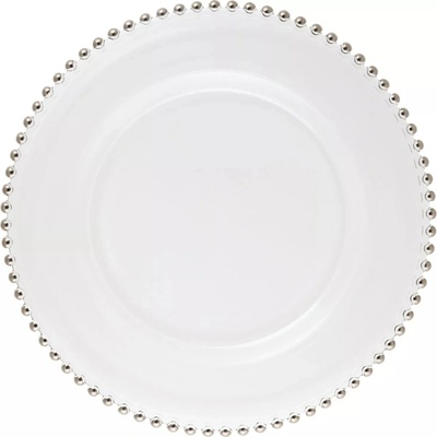 LE COQ Helios Tanier plytký 340 mm platinový perlový okraj 6 ks