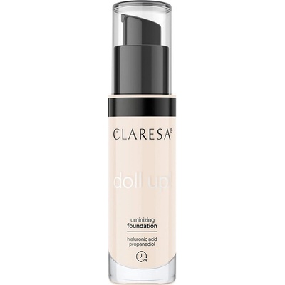 Claresa Doll Up! rozjasňujúci make-up pre prirodzený vzhľad 02 Light 34 g
