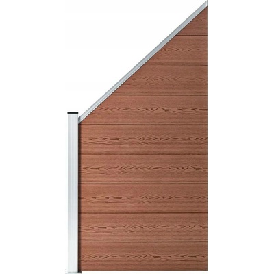 zahrada-XL Plotový dílec WPC 95 x (105–180) cm hnědý