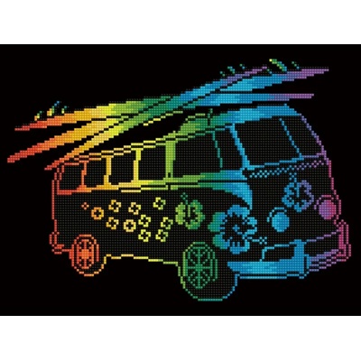 Diamond Dotz Пъстро автобусче - диамантен гоблен dd7.049