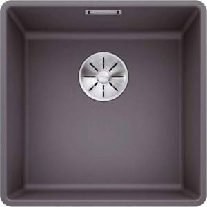 BLANCO Subline 400 - Мивка от Silgranit, 43x43 см, сива скала 523495 (523495) Мивка за вграждане