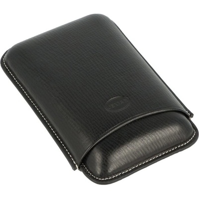 Jemar pouzdro na 3 doutníky kůže 12,5 cm negro