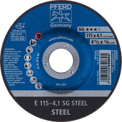 Pferd Brúsny kotúč 115 x 4,1 x 22,23 mm 4007220640845