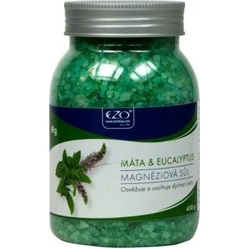 EZO Mint & Eucalyptus magnéziová soľ do kúpeľa k uvoľneniu dýchacích ciest 650 g