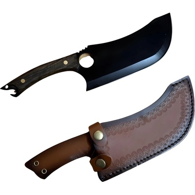 HARAHU Кухненски нож за рязане is-25842 - Кафяв / С калъф kp25842 (is-25842)