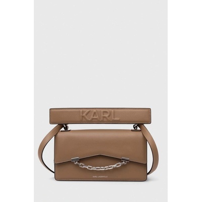 Karl Lagerfeld kožená kabelka 245W3028 hnědá – Hledejceny.cz