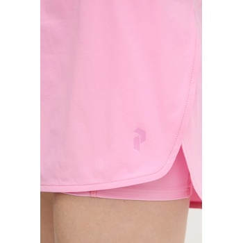 Peak Performance Къс панталон за спортове на открито Peak Performance Light в розово с изчистен дизайн с висока талия G80233 (G80233)