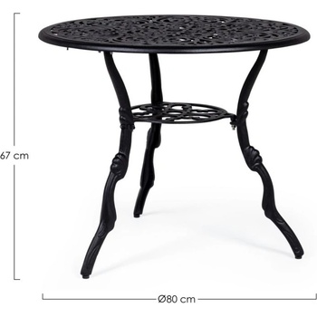 Bizzotto Градинска маса VICTORIA 80x67 cm. антрацит (0806073)