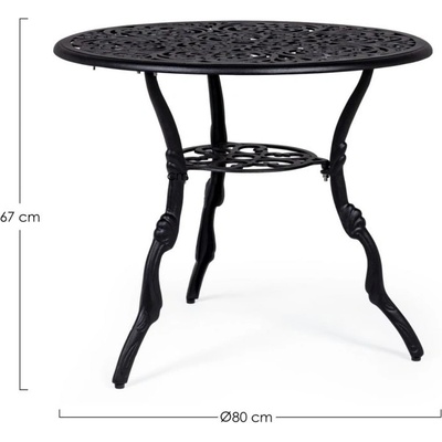 Bizzotto Градинска маса VICTORIA 80x67 cm. антрацит (0806073)