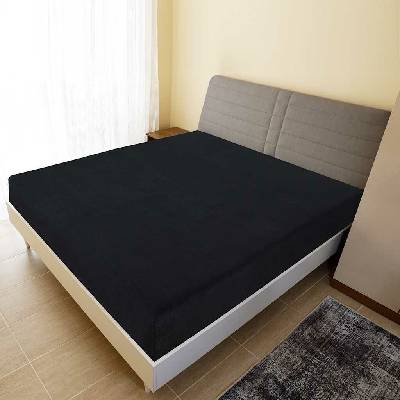 vidaXL Jersey prostěradla 2 ks bavlna 136229 Černé 180x200