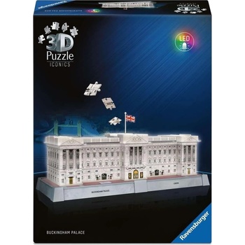 Ravensburger 3D пъзел Ravensburger от 216 части - Бъкингамския Дворец със Светлини (12008031)
