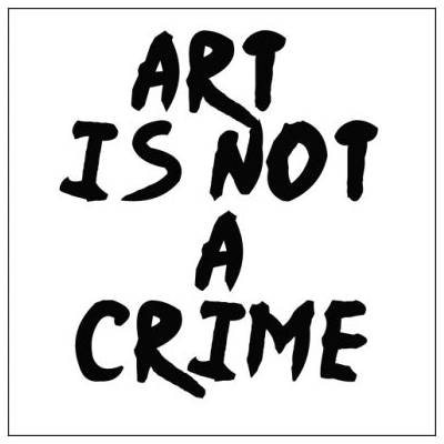 Plakát čtverec Ikea kompatibilní Art is not a crime