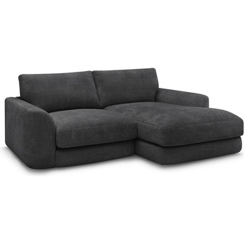 Bobochic Черен шенилов ъглов диван (десен ъгъл) Leonore - Bobochic Paris (109481)