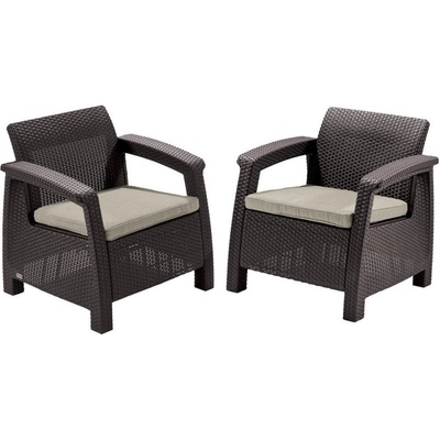 Rojaplast Zahradní křeslo Corfu duo Grafit