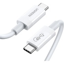Ugreen 40113 USB-C na USB-C, 40 Gb/s, 0,8m, bílý