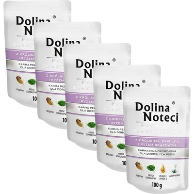 Dolina Noteci Premium Adult Small Breed with Rabbit Green Beans and Brown Rice 5 x 100 g
