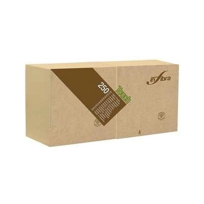Infibra Papierové koktailové servítky BIO-EKO 2V béžové 250ks 25x25cm