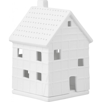 räder Porcelánový svícen House Half-timbered Small, bílá barva, porcelán – Zboží Dáma