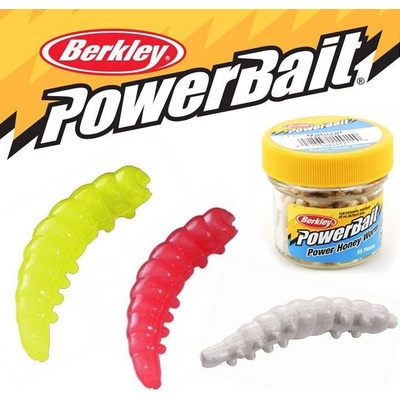 Berkley Osie larvy 2,5cm Červená + glitter 55ks