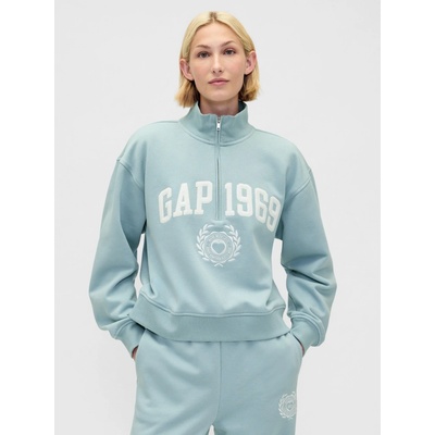 GAP Oversize mikina s logom 1969 VintageSoft modrá