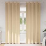 Pure Line Home Плътни завеси в цвят пастелна ванилия с метални халки, 2 бр. , 140 x 260 см