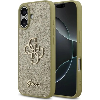 GUESS Калъф Guess Fixed Glitter Big 4G за iPhone 17 - златен