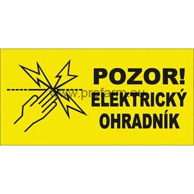 KERBL Tabulka výstražná "POZOR ELEKTRICKÝ OHRADNÍK"