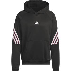Adidas Суичър adidas Mens Crazywarm Oversized-Fit Hoodie - Black/White