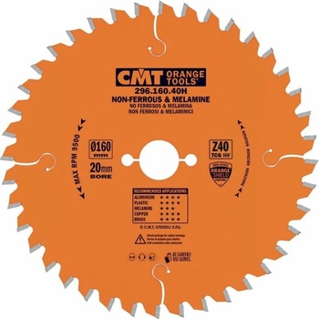 CMT Pílový kotúč na lamino, plast a neželezné kovy - D165x2,2 d20 Z40 HM