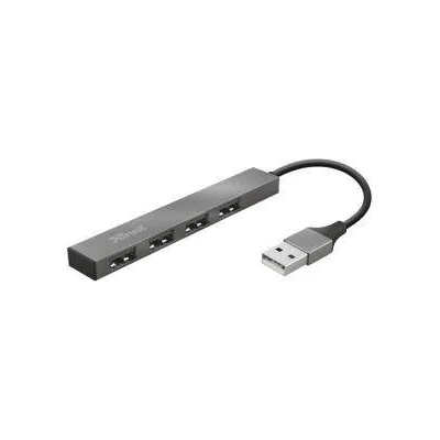 Trust USB хъб TRUST Halyx 4-Port Mini USB Hub, Сив, 23786