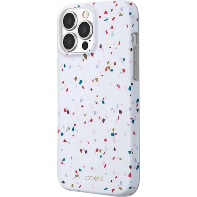 Uniq Coehl Terrazzo Case - хибриден удароустойчив кейс за iPhone 13 Pro (бял)